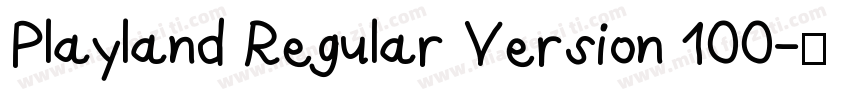Playland Regular Version 100字体转换